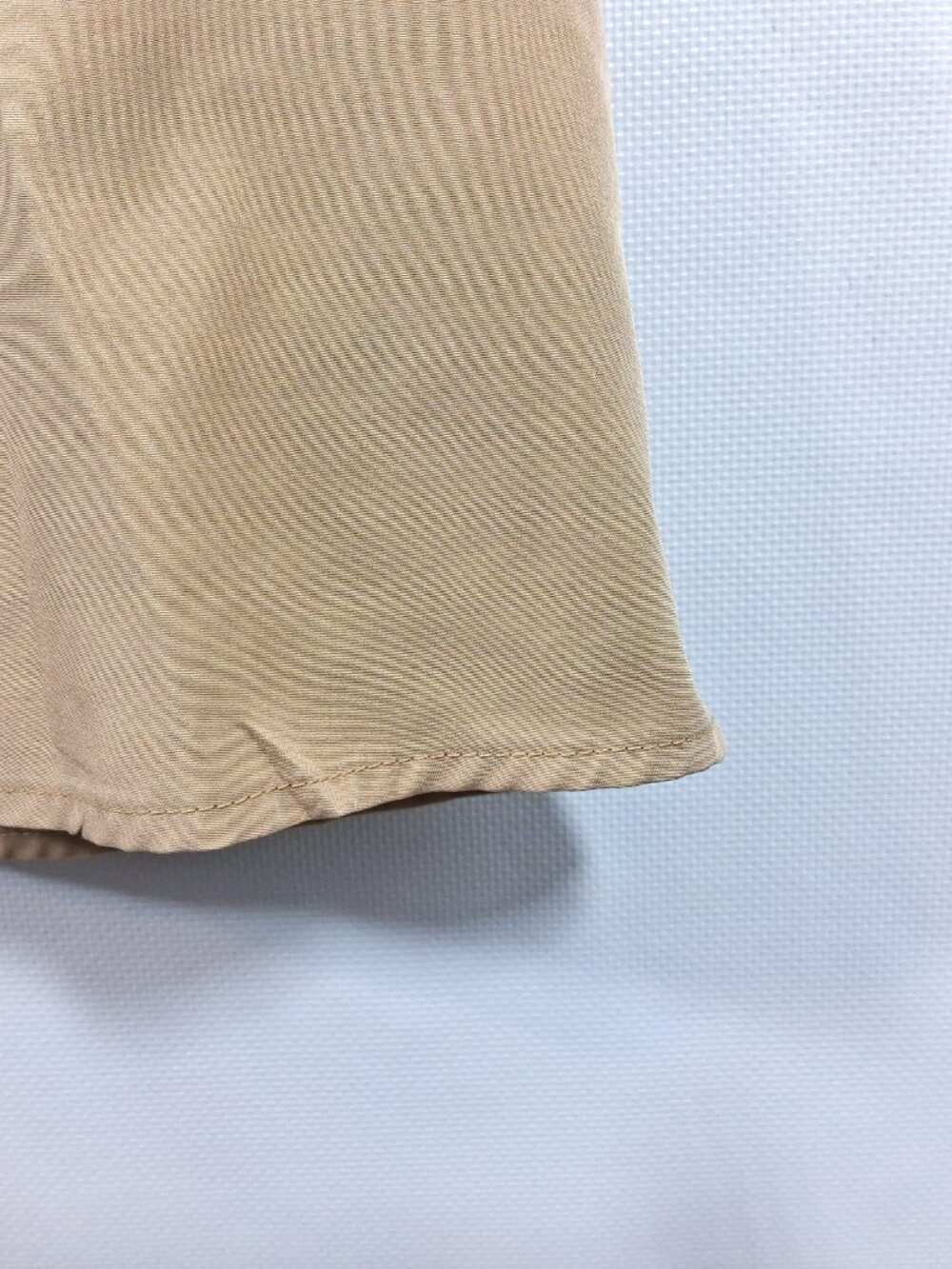 Flounce Sleeve Blouse Scoop Neck Contrast Tan Brown Black L, Shein - Picture 3 of 7